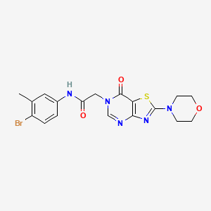 N-(4-bromo-3-methylphenyl)-2-[2-(morpholin-4-yl)-7-oxo-6H,7H-[1,3]thiazolo[4,5-d]pyrimidin-6-yl]acetamide