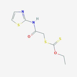 molecular formula C8H10N2O2S3 B269526 O-ethyl S-[2-oxo-2-(1,3-thiazol-2-ylamino)ethyl] dithiocarbonate 