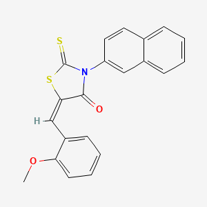 (E)-5-(2-methoxybenzylidene)-3-(naphthalen-2-yl)-2-thioxothiazolidin-4-one