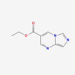 molecular formula C9H9N3O2 B2695272 乙酰基咪唑并[1,5-a]嘧啶-3-羧酸乙酯 CAS No. 2106251-05-0