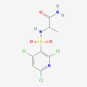 2-[(2,4,6-Trichloropyridin-3-yl)sulfonylamino]propanamide