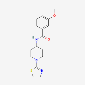 molecular formula C16H19N3O2S B2695279 3-methoxy-N-(1-(thiazol-2-yl)piperidin-4-yl)benzamide CAS No. 1448132-75-9