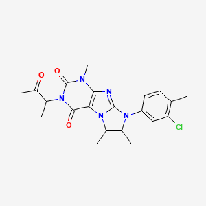 6-(3-Chloro-4-methylphenyl)-4,7,8-trimethyl-2-(3-oxobutan-2-yl)purino[7,8-a]imidazole-1,3-dione