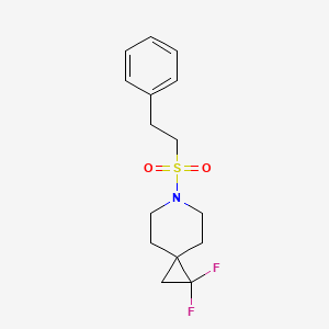 molecular formula C15H19F2NO2S B2695293 1,1-Difluoro-6-(phenethylsulfonyl)-6-azaspiro[2.5]octane CAS No. 2097933-78-1