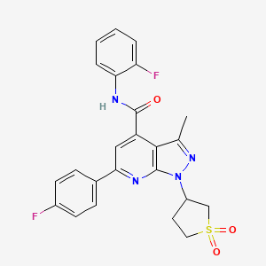 1-(1,1-dioxidotetrahydrothiophen-3-yl)-N-(2-fluorophenyl)-6-(4-fluorophenyl)-3-methyl-1H-pyrazolo[3,4-b]pyridine-4-carboxamide