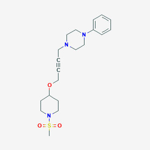 1-{4-[(1-Methanesulfonylpiperidin-4-yl)oxy]but-2-yn-1-yl}-4-phenylpiperazine