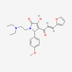 (E)-1-(2-(diethylamino)ethyl)-4-(3-(furan-2-yl)acryloyl)-3-hydroxy-5-(4-methoxyphenyl)-1H-pyrrol-2(5H)-one