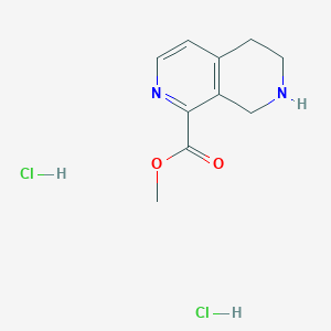 molecular formula C10H14Cl2N2O2 B2695304 Methyl 5,6,7,8-tetrahydro-2,7-naphthyridine-1-carboxylate;dihydrochloride CAS No. 2344679-73-6