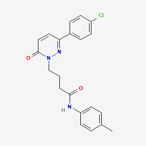 molecular formula C21H20ClN3O2 B2695305 4-(3-(4-chlorophenyl)-6-oxopyridazin-1(6H)-yl)-N-(p-tolyl)butanamide CAS No. 946266-27-9