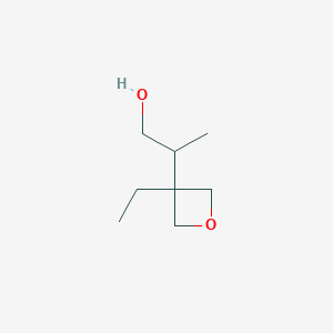 molecular formula C8H16O2 B2695309 2-(3-Ethyloxetan-3-yl)propan-1-ol CAS No. 2248295-58-9