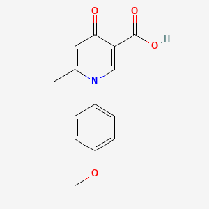 molecular formula C14H13NO4 B2695311 1-(4-甲氧基苯基)-6-甲基-4-氧代-1,4-二氢-3-吡啶羧酸 CAS No. 117034-73-8