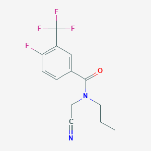 molecular formula C13H12F4N2O B2695317 N-(cyanomethyl)-4-fluoro-N-propyl-3-(trifluoromethyl)benzamide CAS No. 1252508-05-6