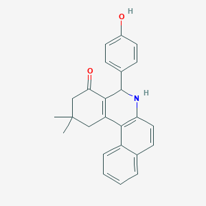 molecular formula C25H23NO2 B269532 5-(4-hydroxyphenyl)-2,2-dimethyl-2,3,5,6-tetrahydrobenzo[a]phenanthridin-4(1H)-one 