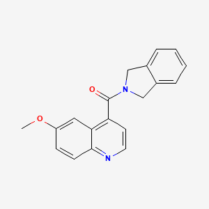 molecular formula C19H16N2O2 B2695320 4-(2,3-dihydro-1H-isoindole-2-carbonyl)-6-methoxyquinoline CAS No. 2415538-68-8