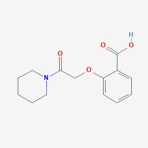 molecular formula C14H17NO4 B2695330 2-(2-Oxo-2-piperidin-1-ylethoxy)benzoic acid CAS No. 872196-44-6
