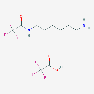 molecular formula C10H16F6N2O3 B2695338 N-(6-aminohexyl)-2,2,2-trifluoroacetamide, trifluoroacetic acid CAS No. 1955518-72-5