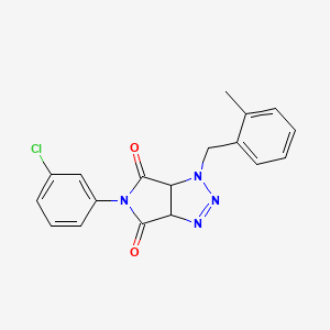 5-(3-chlorophenyl)-1-(2-methylbenzyl)-3a,6a-dihydropyrrolo[3,4-d][1,2,3]triazole-4,6(1H,5H)-dione