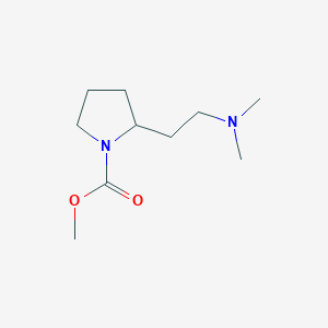 molecular formula C10H20N2O2 B2695340 Methyl 2-[2-(dimethylamino)ethyl]pyrrolidine-1-carboxylate CAS No. 2163641-52-7