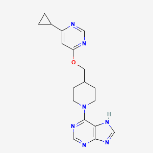 6-(4-(((6-cyclopropylpyrimidin-4-yl)oxy)methyl)piperidin-1-yl)-9H-purine