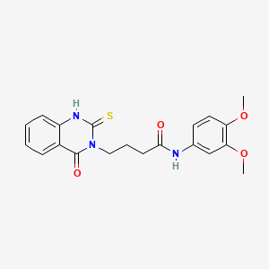 N-(3,4-dimethoxyphenyl)-4-(4-oxo-2-thioxo-1H-quinazolin-3-yl)butanamide