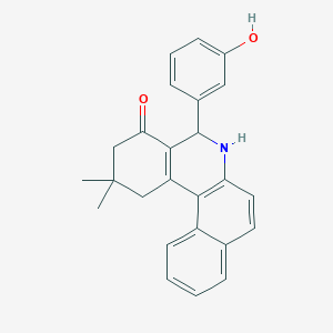 molecular formula C25H23NO2 B269535 5-(3-Hydroxyphenyl)-2,2-dimethyl-2,3,5,6-tetrahydrobenzo[a]phenanthridin-4(1H)-one 