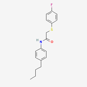N-(4-butylphenyl)-2-[(4-fluorophenyl)sulfanyl]acetamide