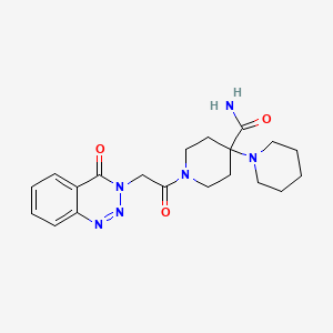 1'-(2-(4-oxobenzo[d][1,2,3]triazin-3(4H)-yl)acetyl)-[1,4'-bipiperidine]-4'-carboxamide