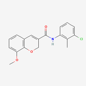 molecular formula C18H16ClNO3 B2695353 N-(3-氯-2-甲基苯基)-8-甲氧基-2H-香豆素-3-甲酰胺 CAS No. 338760-06-8