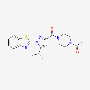 1-(4-(1-(benzo[d]thiazol-2-yl)-5-isopropyl-1H-pyrazole-3-carbonyl)piperazin-1-yl)ethanone