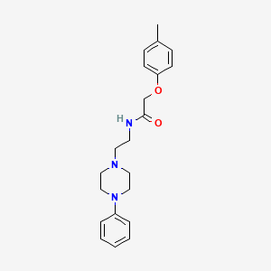 molecular formula C21H27N3O2 B2695355 N-(2-(4-phenylpiperazin-1-yl)ethyl)-2-(p-tolyloxy)acetamide CAS No. 1049437-66-2