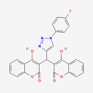 3-{[1-(4-fluorophenyl)-1H-1,2,3-triazol-4-yl](4-hydroxy-2-oxo-2H-chromen-3-yl)methyl}-4-hydroxy-2H-chromen-2-one