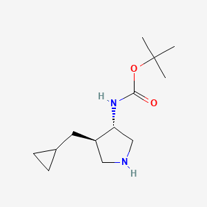 Tert-butyl N-[(3S,4R)-4-(cyclopropylmethyl)pyrrolidin-3-yl]carbamate