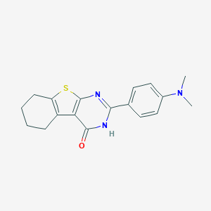 molecular formula C18H19N3OS B269536 2-[4-(dimethylamino)phenyl]-5,6,7,8-tetrahydro[1]benzothieno[2,3-d]pyrimidin-4(3H)-one 