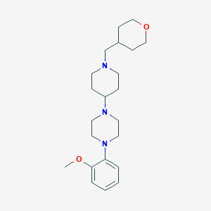 molecular formula C22H35N3O2 B2695363 1-(2-methoxyphenyl)-4-(1-((tetrahydro-2H-pyran-4-yl)methyl)piperidin-4-yl)piperazine CAS No. 2034557-33-8