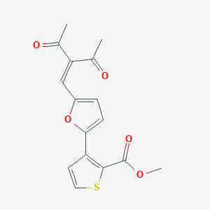 Methyl 3-[5-(2-acetyl-3-oxo-1-butenyl)-2-furyl]-2-thiophenecarboxylate
