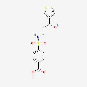 methyl 4-(N-(3-hydroxy-3-(thiophen-3-yl)propyl)sulfamoyl)benzoate