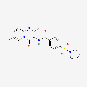 N-(2,7-dimethyl-4-oxo-4H-pyrido[1,2-a]pyrimidin-3-yl)-4-(pyrrolidin-1-ylsulfonyl)benzamide