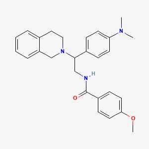 N-{2-[4-(dimethylamino)phenyl]-2-(1,2,3,4-tetrahydroisoquinolin-2-yl)ethyl}-4-methoxybenzamide