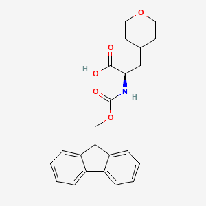 molecular formula C23H25NO5 B2695384 (2R)-2-(9H-芴-9-基甲氧羰基氨基)-3-(氧杂环丁-4-基)丙酸 CAS No. 1879080-16-6