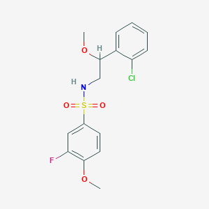 molecular formula C16H17ClFNO4S B2695392 N-(2-(2-chlorophenyl)-2-methoxyethyl)-3-fluoro-4-methoxybenzenesulfonamide CAS No. 1788676-87-8