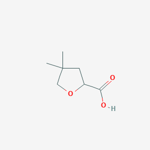 molecular formula C7H12O3 B2695397 4,4-Dimethyltetrahydrofuran-2-carboxylic acid CAS No. 2344679-53-2