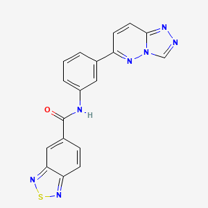 N-(3-([1,2,4]triazolo[4,3-b]pyridazin-6-yl)phenyl)benzo[c][1,2,5]thiadiazole-5-carboxamide