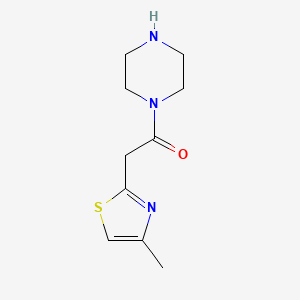 molecular formula C10H15N3OS B2695402 2-(4-Methyl-1,3-thiazol-2-yl)-1-piperazin-1-ylethanone CAS No. 900641-51-2