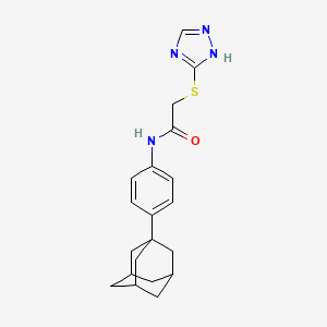 molecular formula C20H24N4OS B2695403 N-[4-(adamantan-1-yl)phenyl]-2-(4H-1,2,4-triazol-3-ylsulfanyl)acetamide CAS No. 896657-58-2
