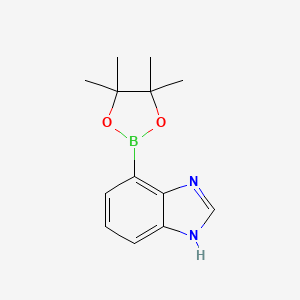 molecular formula C13H17BN2O2 B2695405 4-(4,4,5,5-四甲基-1,3,2-二氧代硼杂环戊二烯-2-基)-1H-苯并[D]咪唑 CAS No. 1352796-63-4