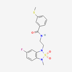 N-(2-(6-fluoro-3-methyl-2,2-dioxidobenzo[c][1,2,5]thiadiazol-1(3H)-yl)ethyl)-3-(methylthio)benzamide