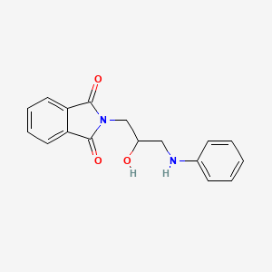molecular formula C17H16N2O3 B2695423 2-[2-hydroxy-3-(phenylamino)propyl]-2,3-dihydro-1H-isoindole-1,3-dione CAS No. 10554-11-7