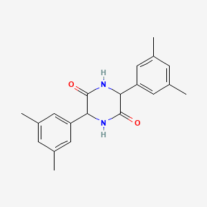 molecular formula C20H22N2O2 B2695433 3,6-Bis(3,5-dimethylphenyl)piperazine-2,5-dione CAS No. 2034207-19-5