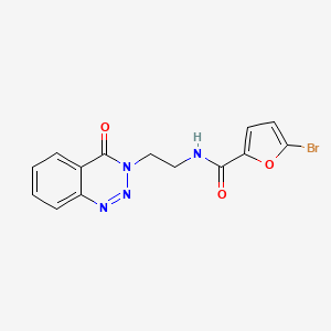 molecular formula C14H11BrN4O3 B2695448 5-bromo-N-(2-(4-oxobenzo[d][1,2,3]triazin-3(4H)-yl)ethyl)furan-2-carboxamide CAS No. 2034416-09-4