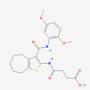 molecular formula C22H26N2O6S B269545 Cambridge id 6873194 